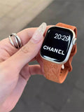 Rose Embossed Silicone Watch Strap [4KCGMJ93]