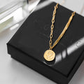 Rose Pendant Chain Necklace [J9BEQLZ6]
