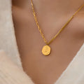 Rose Pendant Chain Necklace [NE4BNAAS]