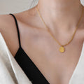 Rose Pendant Chain Necklace [VY0S3RPA]