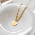 Rose Pendant Chain Necklace [98F9QJO4]