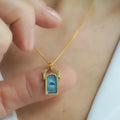 Rotatable Four-Leaf Clover Pendant Necklace [B7A076H6]