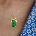 Rotatable Four-Leaf Clover Pendant Necklace [W40O0YE4]