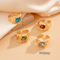 Rubie Gemstone Ring Set