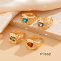 Rubie Gemstone Ring Set