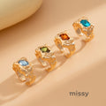 Rubie Gemstone Ring Set