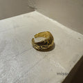 Rubie Wide Textured Ring [6PGDJGYX]