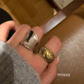 Rubie Wide Textured Ring [0R7Q9H7E]
