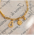 Ruyi Gourd Fortune Bangle Bracelet [C0CO3QEH]