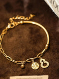 Ruyi Gourd Fortune Bangle Bracelet [6H1983OS]