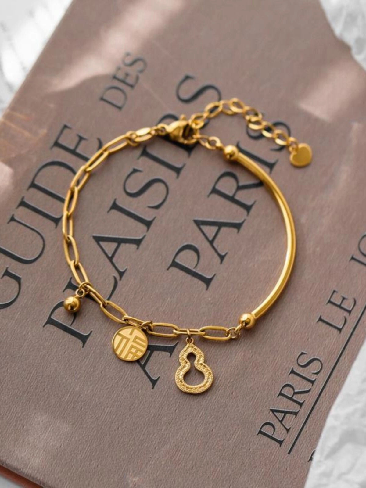 Ruyi Gourd Fortune Bangle Bracelet [00TWD05N]