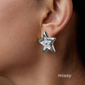 Sabrina Rhinestone Cross Hoop Earrings [I1AKTDHE]