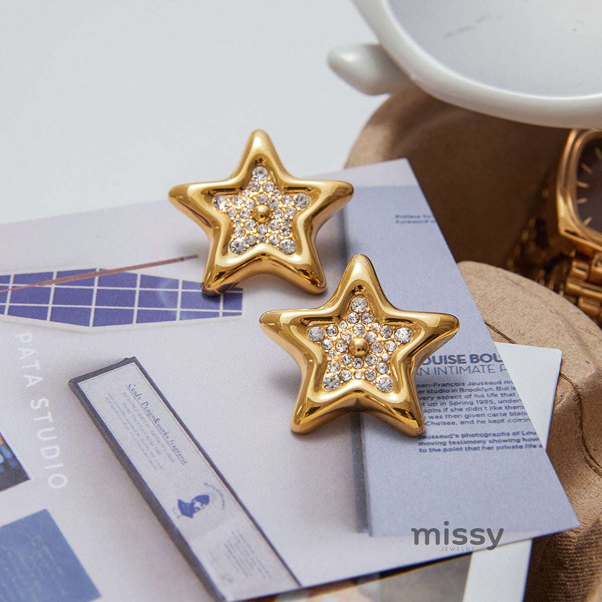 Sabrina Rhinestone Cross Hoop Earrings [0N5FZZWR]