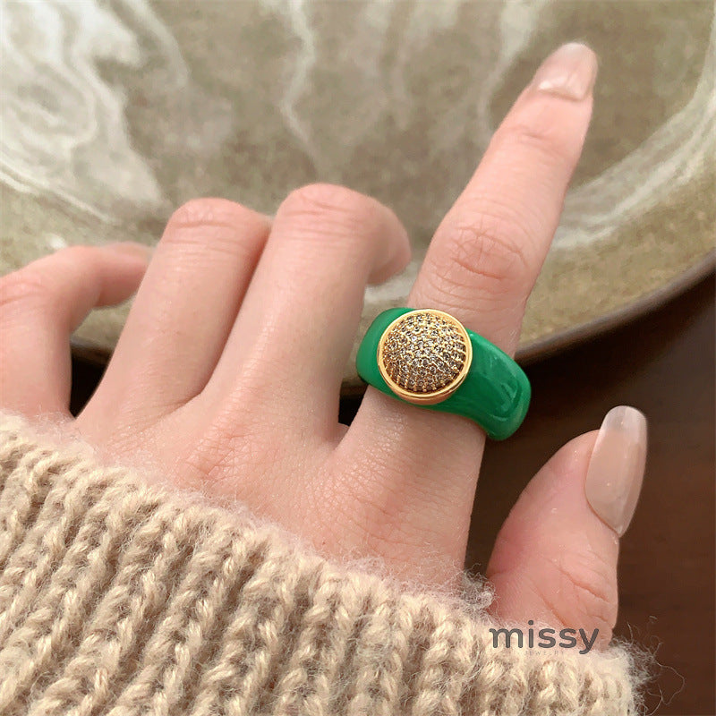 Sadee Chunky Resin Ring [KEOMUYUE]