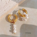 Saja Geometric Pearl Earrings [GOATX8WS]