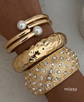 Samantha Pearl Diamond Statement Bracelet [49HEWAOW]