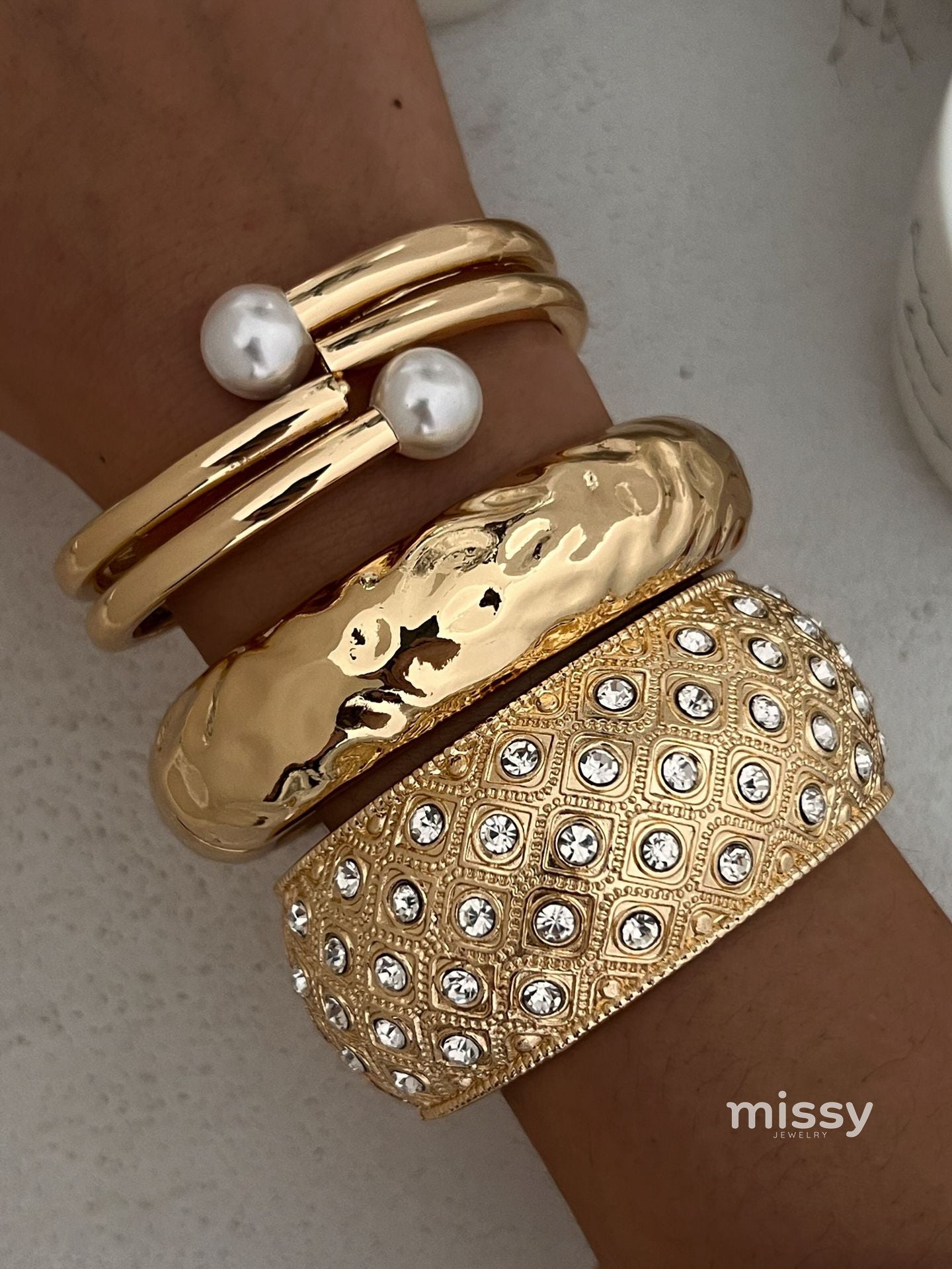 Samantha Pearl Diamond Statement Bracelet [657MBAA5]