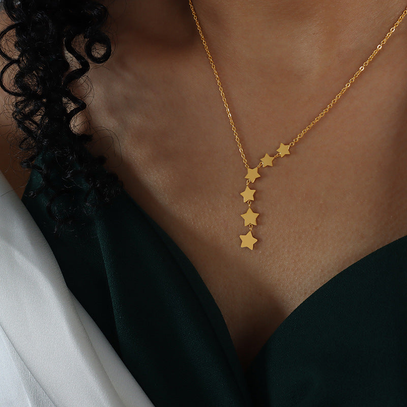 Samara Star Tassel Necklace [2WM06P06]