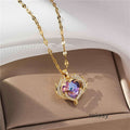 Sanvi Iridescent Heart Necklace [EN5P2BZQ]