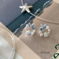 Savanah Starfish Pearl Drop Earrings [ZVN2J16K]