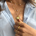 Seaside Shell and Pearl Pendant Necklace [HEOHV145]
