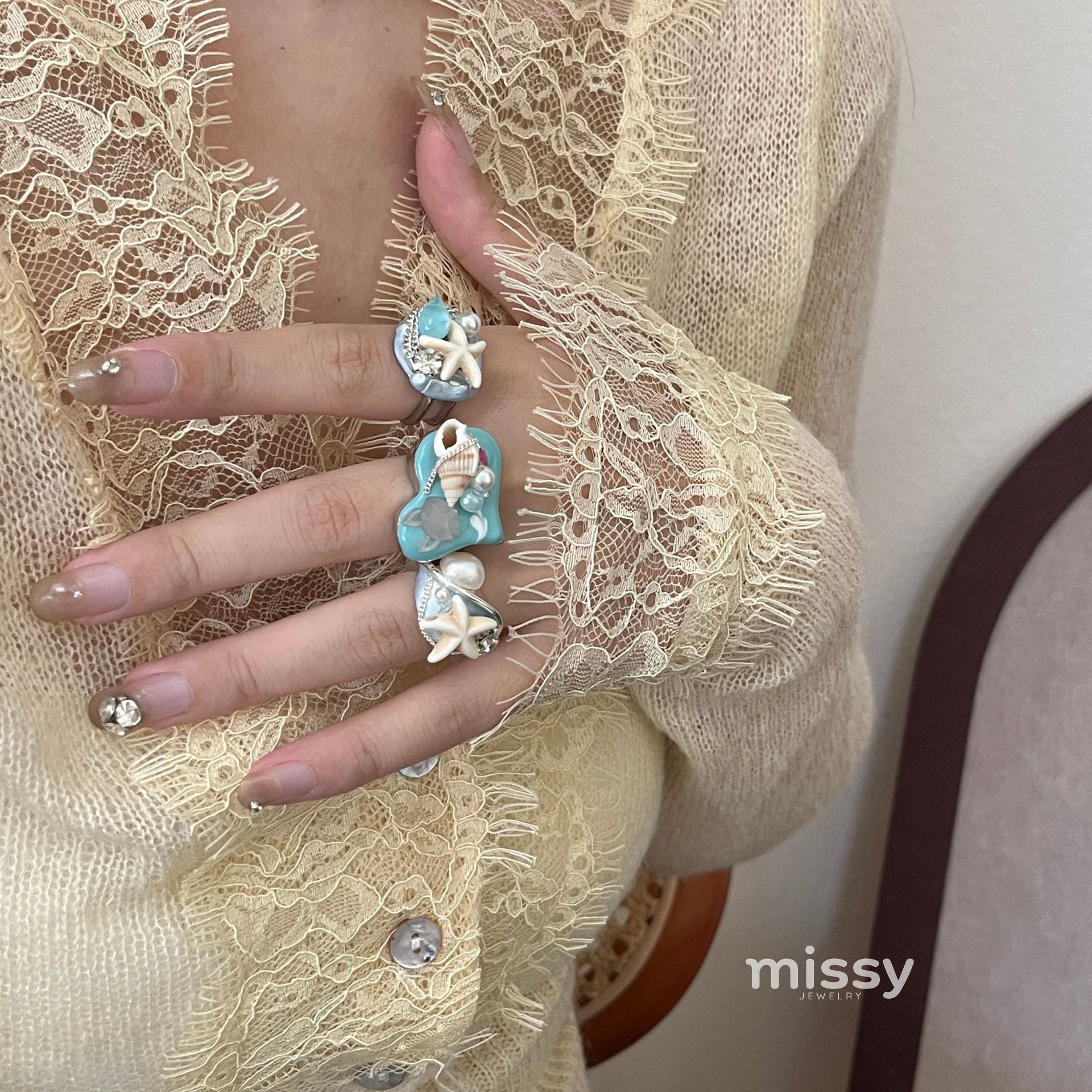 Sedona Ocean Treasure Stacked Rings [YJR42TIX]