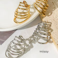 Seerat Geometric Layered Earrings [KKH8ORGE]