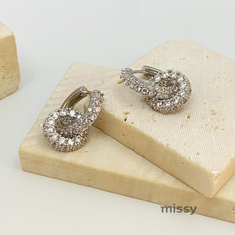 Selin Zircon Huggie Hoop Earrings [FCVIF8P0]