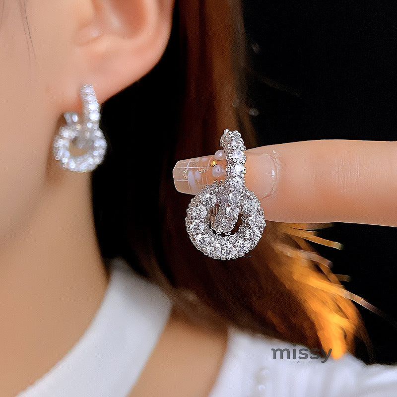 Selin Zircon Huggie Hoop Earrings [3NCTBBA2]