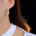 Selin Zircon Huggie Hoop Earrings [URVJHX9J]