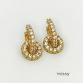 Selin Zircon Huggie Hoop Earrings [MLJ171C2]
