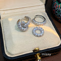 Selin Zircon Huggie Hoop Earrings [B9JIA2TK]