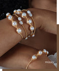Serinity Brass Baroque Pearl Bracelet [8QL2HSHL]