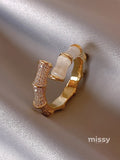 Shanell Gold Bamboo Diamond Ring