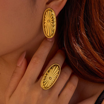 Shaniya 18K Gold Plated Hoop Earrings [PCGTWUOR]