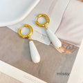 Shanvi Natural Stone Drop Earrings [9HWD4EPX]