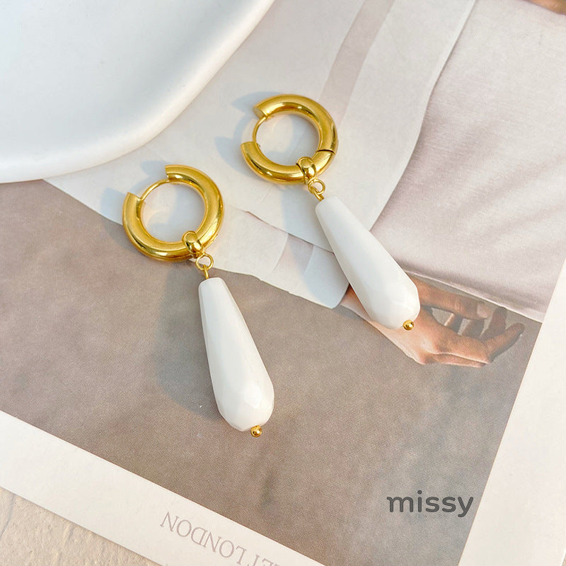 Shanvi Natural Stone Drop Earrings [9HWD4EPX]