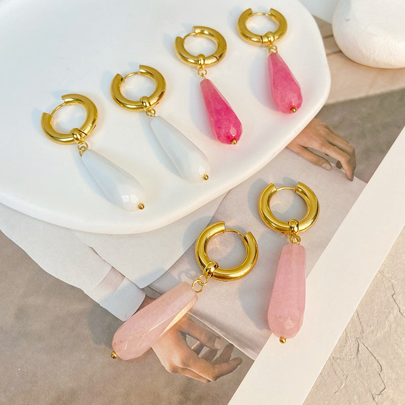 Shanvi Natural Stone Drop Earrings [3ZIZBNOK]