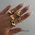 Shawna Irregular Open Ring Set