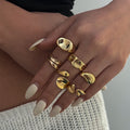 Shawna Irregular Open Ring Set