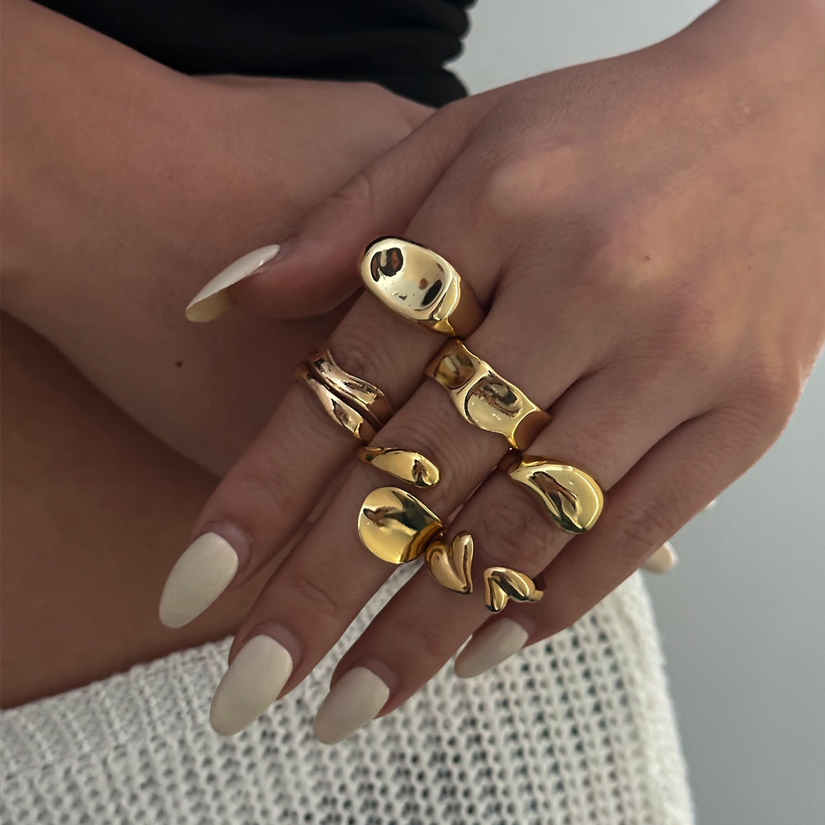 Shawna Irregular Open Ring Set