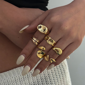 Shawna Irregular Open Ring Set