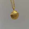 Shell Locket Pendant Necklace [651JGUJA]
