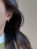 Silver Sparkling Bowknot Earrings [U55X0UVG]