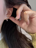 Silver Sparkling Bowknot Earrings [Y4Y2H8XT]