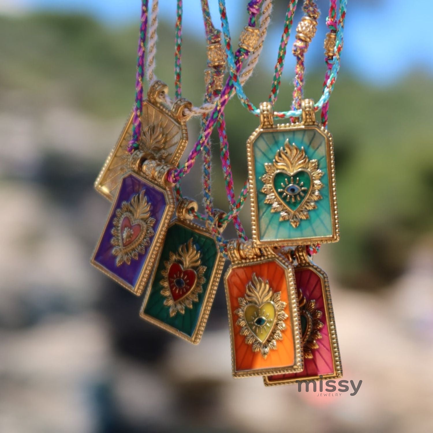 Siyona Cord Charm Necklace [7B082ZN8]