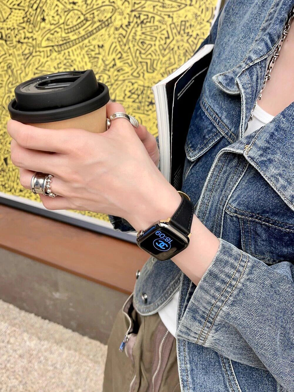 Slim Leather Apple Watch Band [NF5PJOSU]