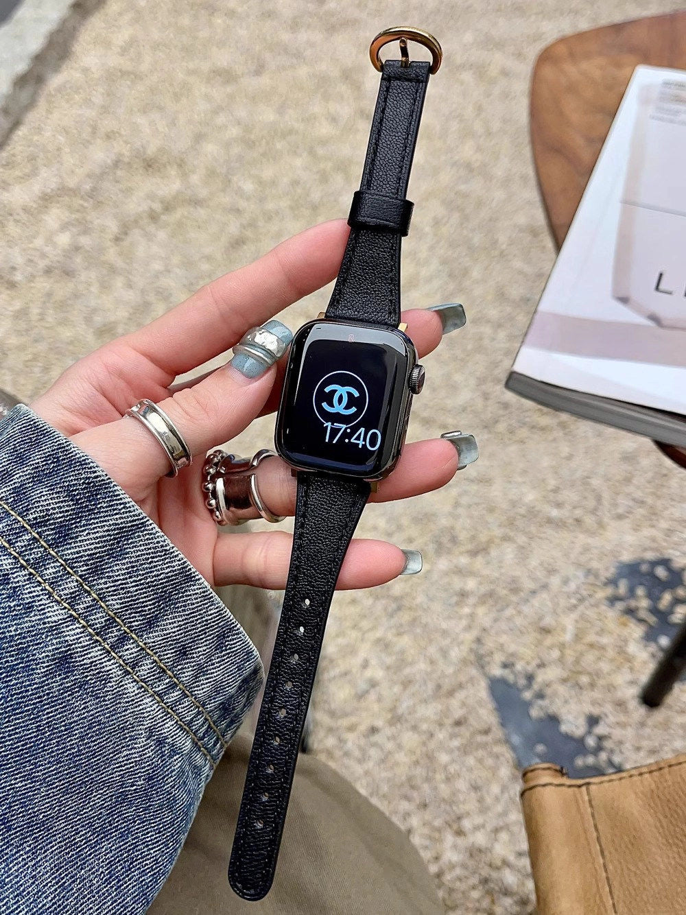 Slim Leather Apple Watch Band [FKJ4OPYO]