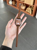 Slim Leather Apple Watch Band [HC4OYFSB]