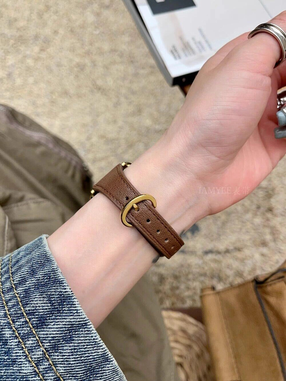 Slim Leather Apple Watch Band [GHGFHOU2]